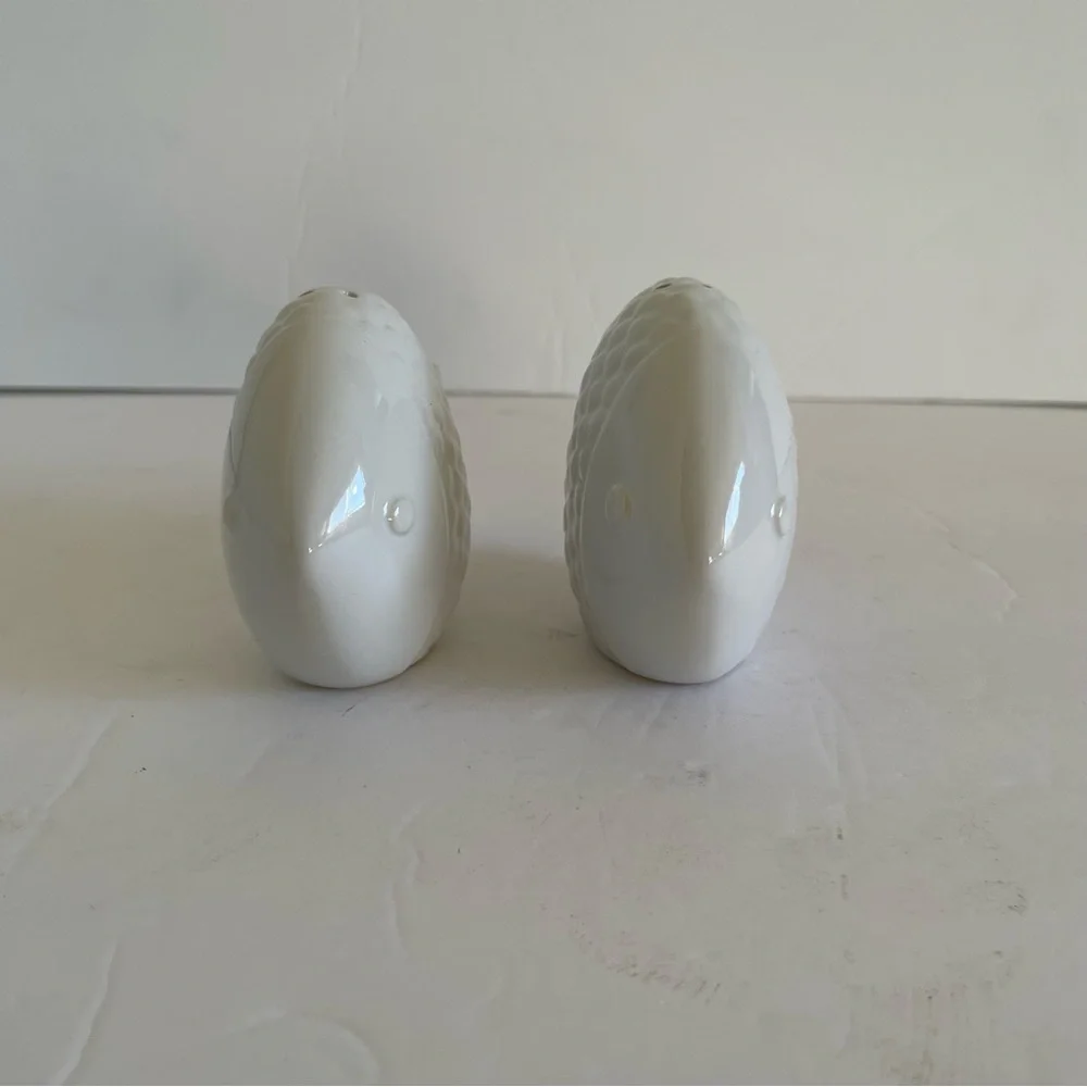 Catch of the Day Salt + Pepper Shakers White Ceramic West Elm